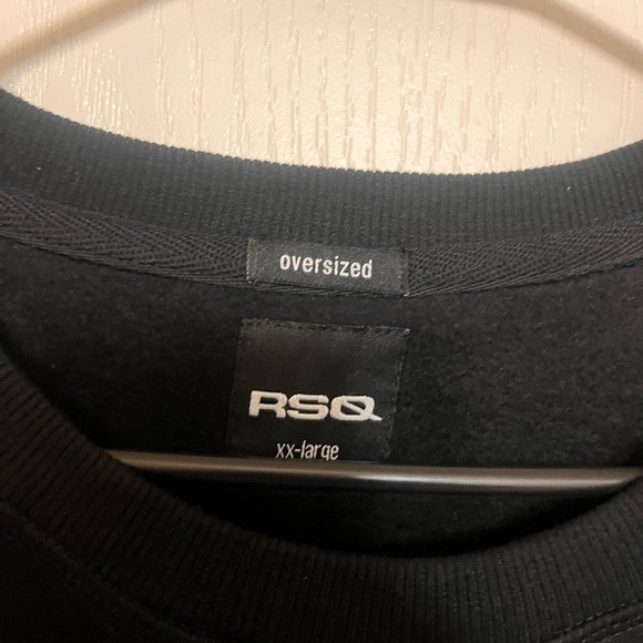RSQ Black Crewneck Sweater with Textured Knit - Picture 2 of 5